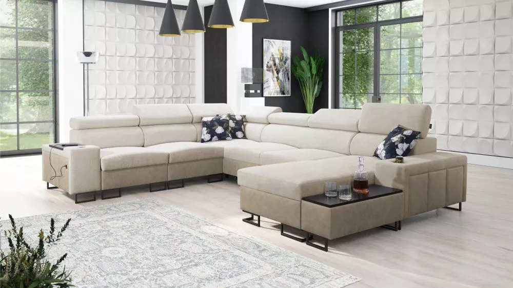 Dīvāns Melody 8 Premium Standard · Krēma · 280 × 358 × 84 cm