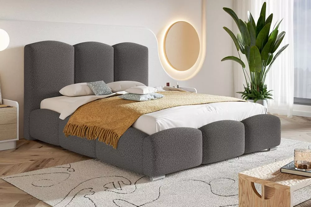 Gulta Bed 14 standard ar stelāžu Guļamvietas platums: 140 cm, Guļamvietas garums: 200 cm, stelāžas tips: koka, · Tumši p
