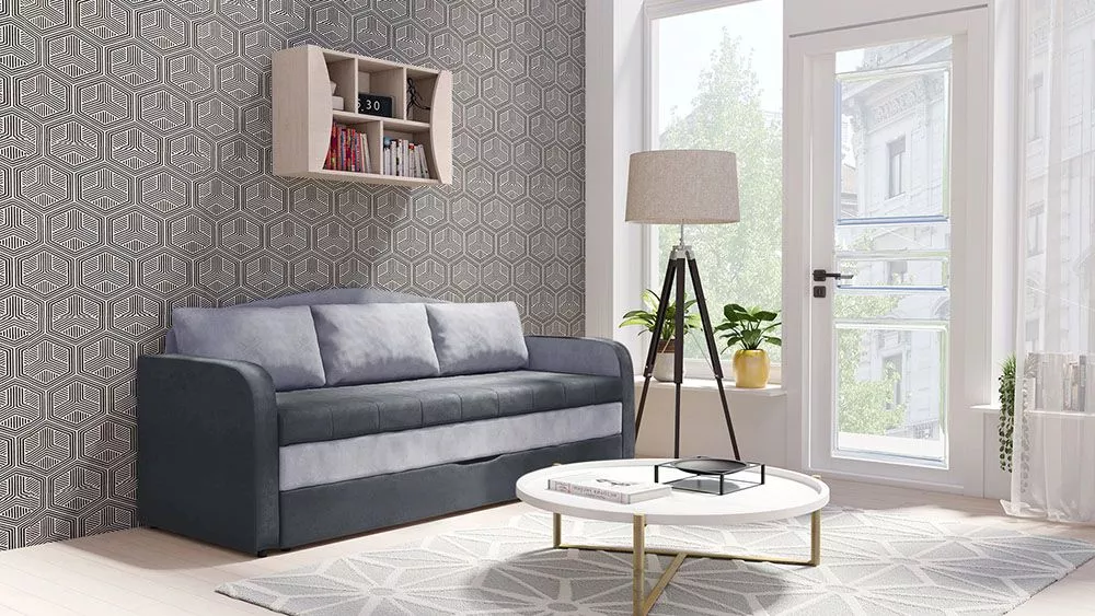 Dīvāns Tenus Sofa Standard · Grafīts + gaiši pelēks · 76 × 208 × 86 cm