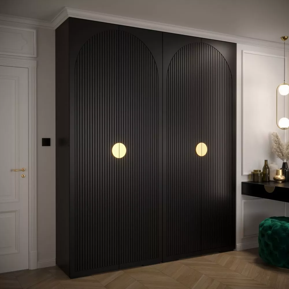 Skapis Manhattan Ryfel 1 · Melna · 200 × 47 × 236.7 cm