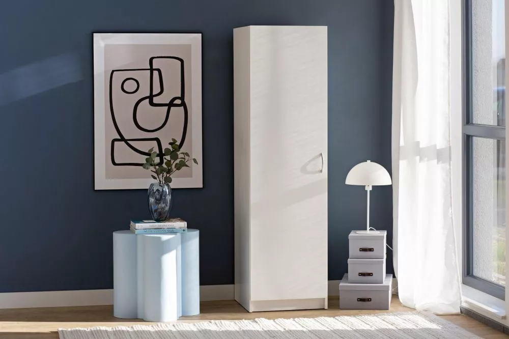 Skapis Gaya 1D · Balts · 51 × 50 × 176 cm