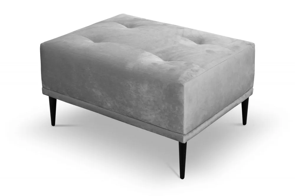 Pufs Rapallo P Standard Auduma numurs: Tiffany 15, · Pelēks · 83 × 43 × 63 cm