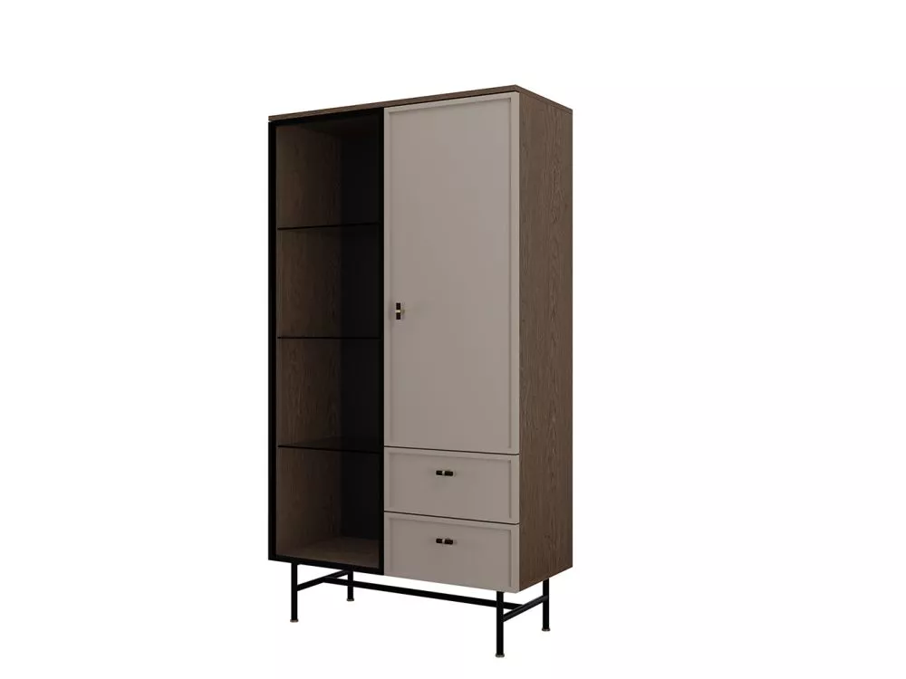 Sekcija Elora 04 ar LED Korpusa krāsa: Ozols baltic storm, · 90 × 40 × 165 cm