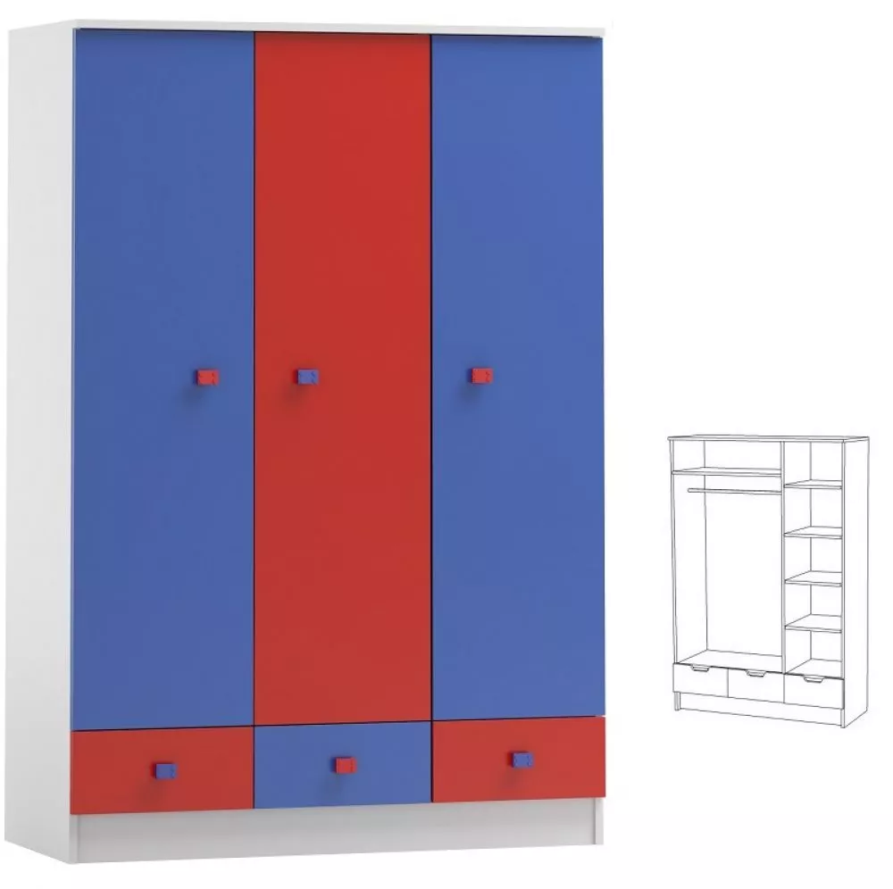 Bērnu skapis Bricks N10 · 120 × 53 × 177 cm