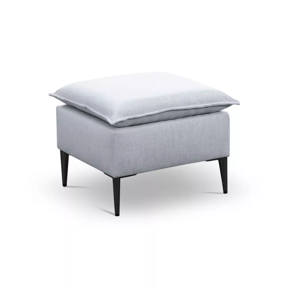 Pufs Bregi P Black Standard Auduma numurs: Terra 06, · Gaiši pelēks · 50 × 45 × 50 cm