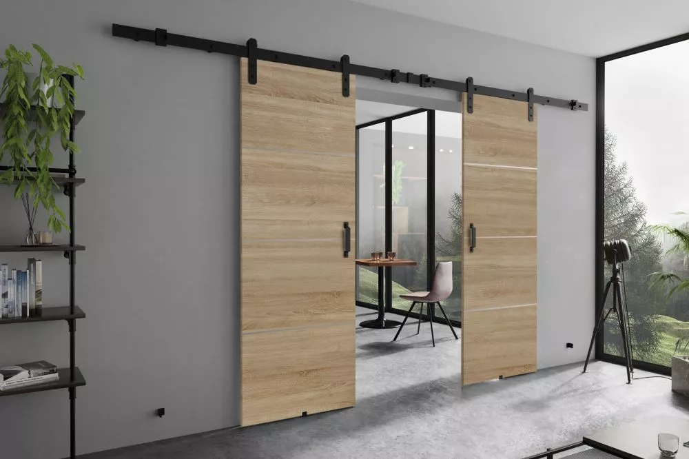 Bīdāmās durvis Retro Plus Duo · Ozols sonoma · 172 × 205 cm