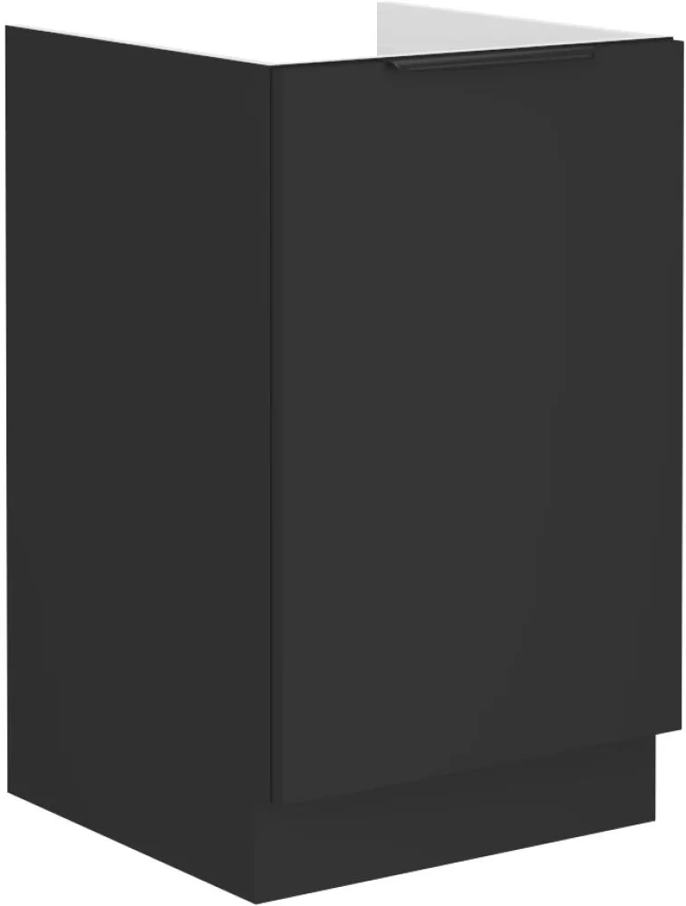 Virtuves skapis Siena 50 ZL 1F BB · Melna