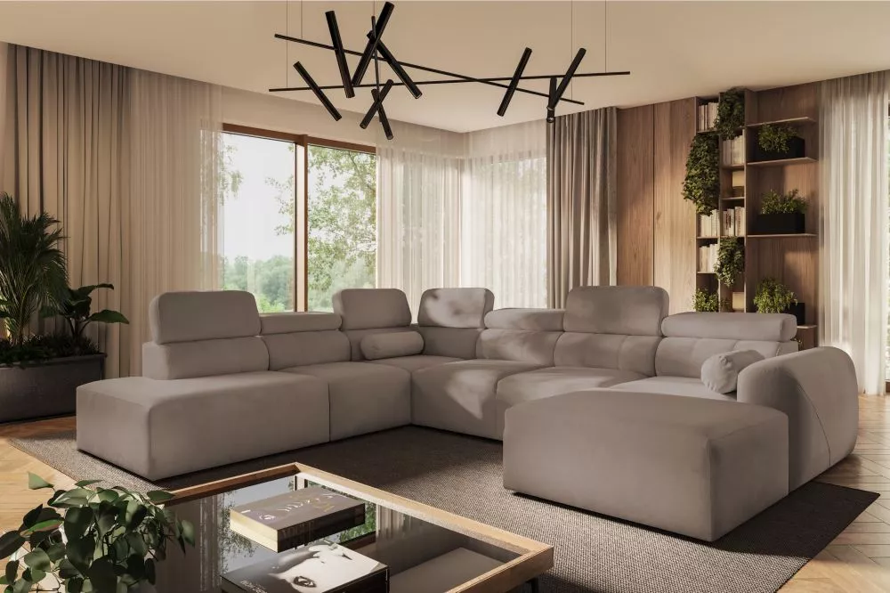 Dīvāns Volare 10 Comfort Standard · Kapučino · 283 × 343 × 78 cm