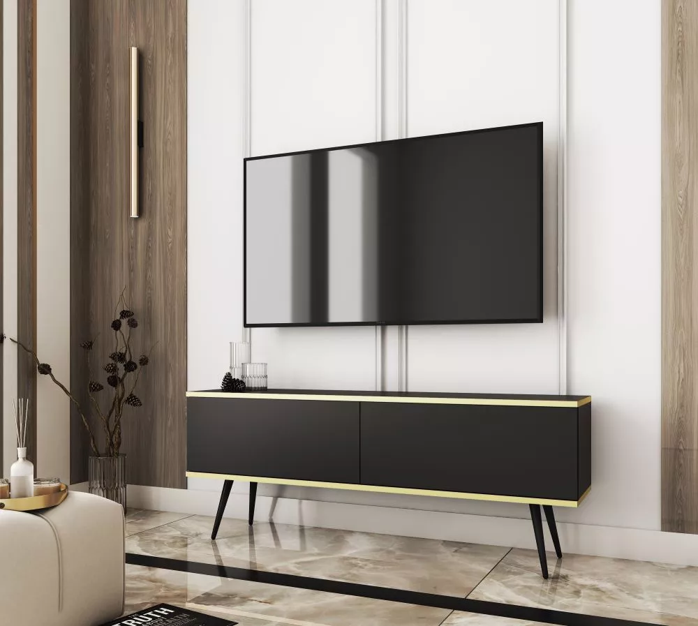 TV tumba Oro Black · 135 × 32 × 53 cm