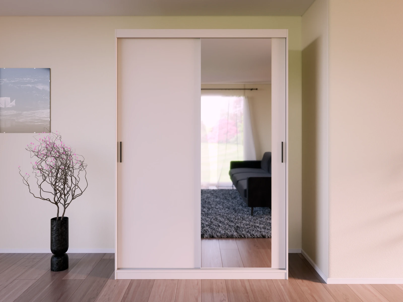 Skapis Bregi 150 · Kašmira · 150 × 60 × 215 cm