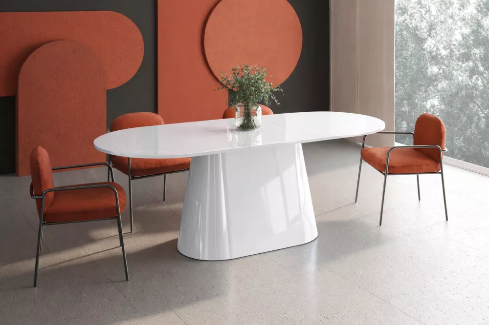Galds Capitolo Gloss · Balts · 160 × 75 × 89 cm