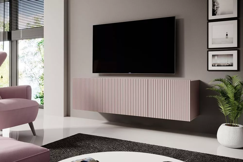 TV tumba Nicole RTV 150 2K1SZ W · Rozā · 150 × 45 × 33 cm