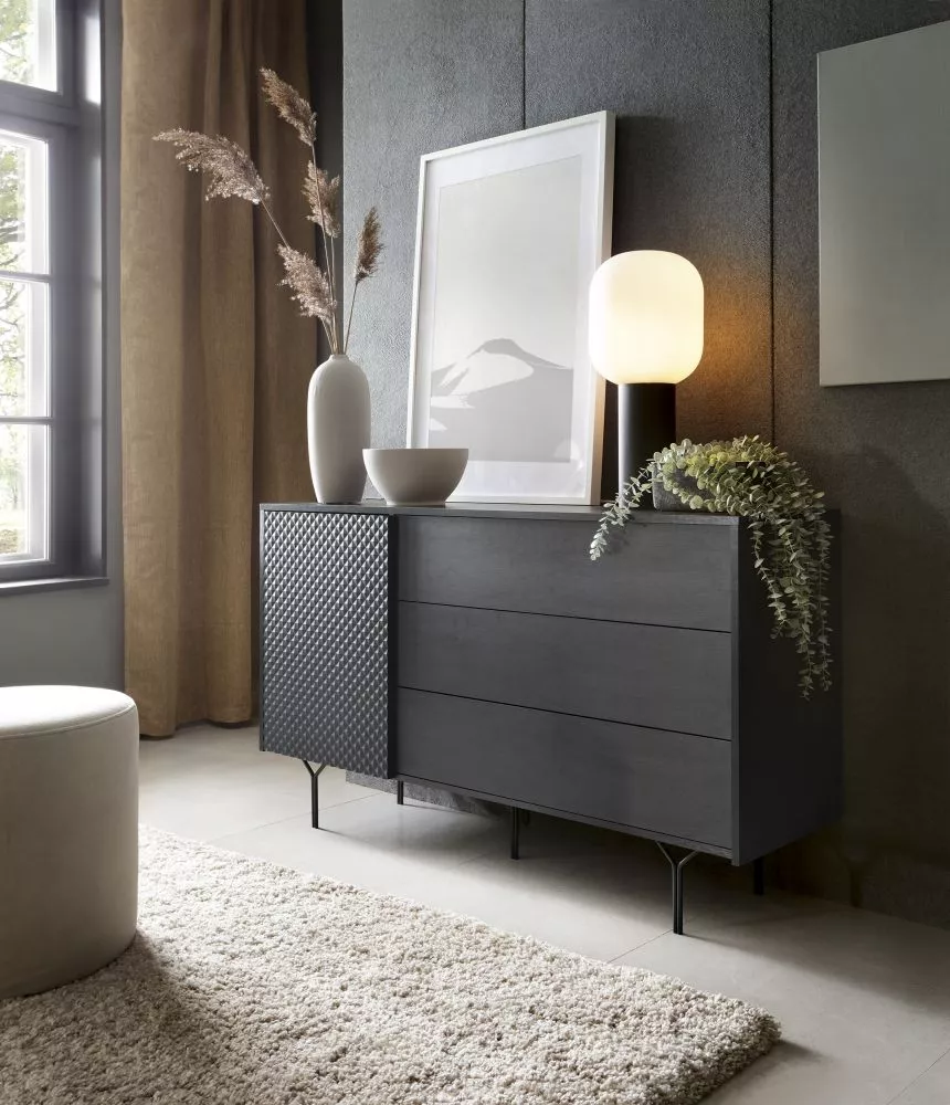 Kumode Raven KSZ144 · Grafīts · 144 × 37.5 × 82.6 cm