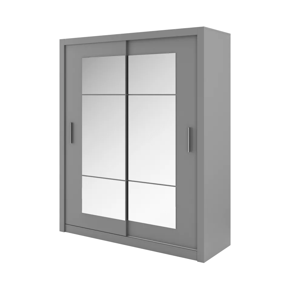 Skapis Idea ID-02 · Pelēks · 180 × 60 × 215 cm