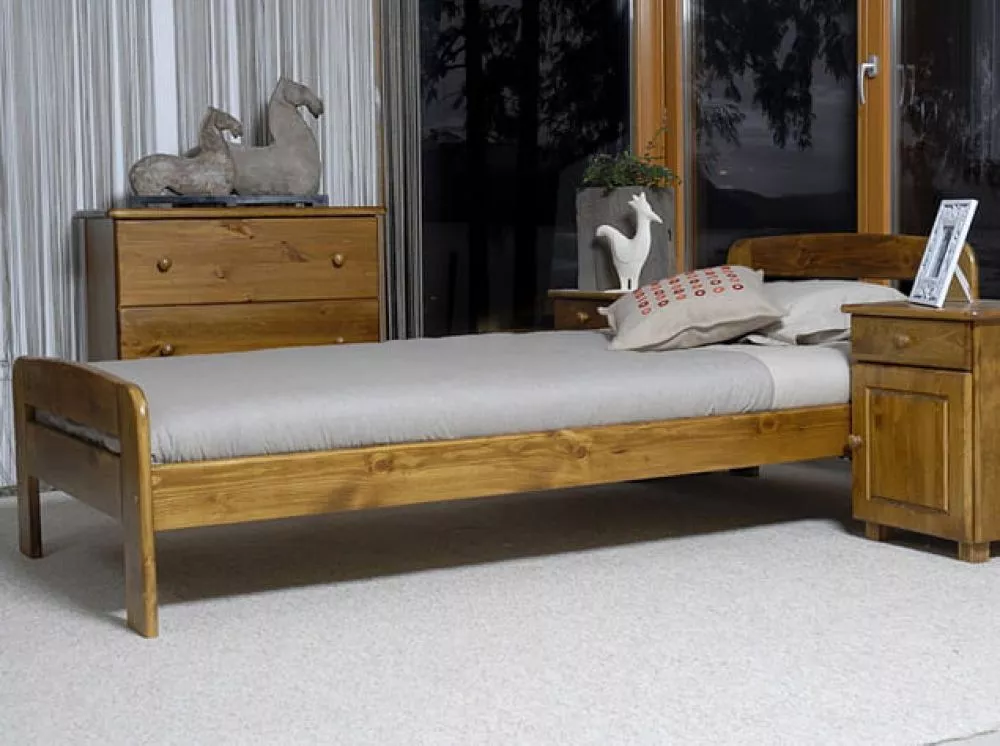 Gulta Klaudia ar stelāžu Guļamvietas platums: 90 cm, Guļamvietas garums: 200 cm, · Eiropas ozols · 98 × 207 × 69 cm