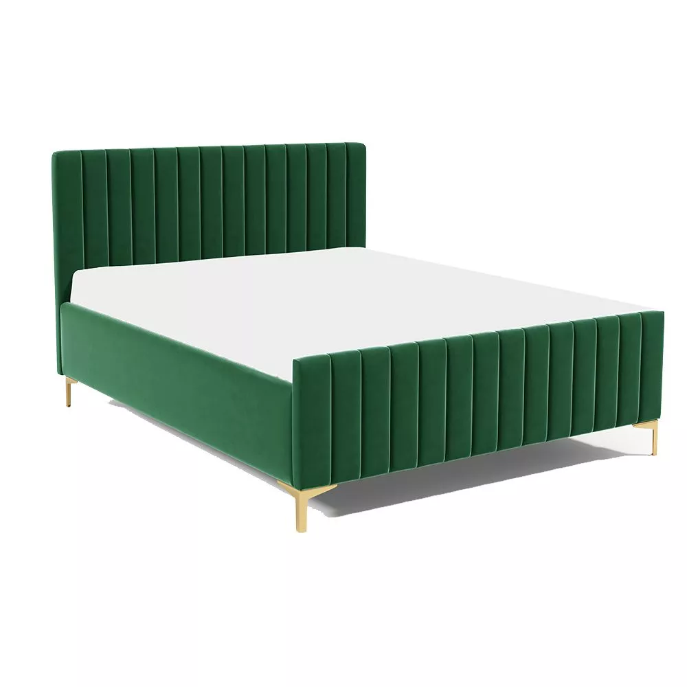 Gulta PK25 Basic ar stelāžu Guļamvietas platums: 140 cm, Guļamvietas garums: 200 cm, stelāžas tips: koka, · Zaļš · 158 ×