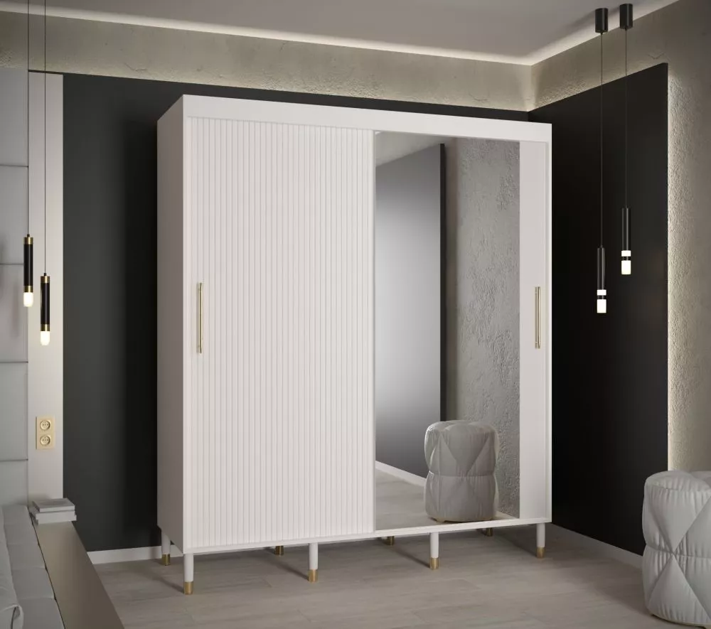 Skapis Calipso Slim 2 · Balts · 180 × 62 × 208 cm