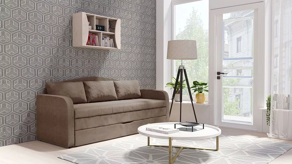 Dīvāns Tenus Sofa Standard · Brūns · 76 × 208 × 86 cm