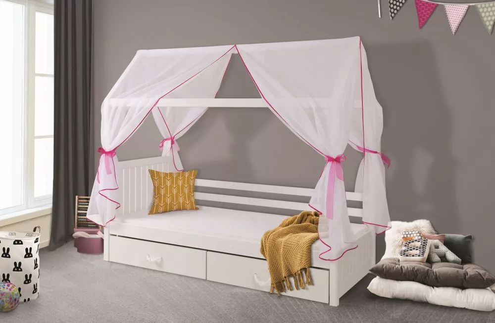 Bērnu gulta Rozalia 80x180 ar stelāžu Guļamvietas platums: 80 cm, Guļamvietas garums: 180 cm, · 87 × 190 × 172 cm