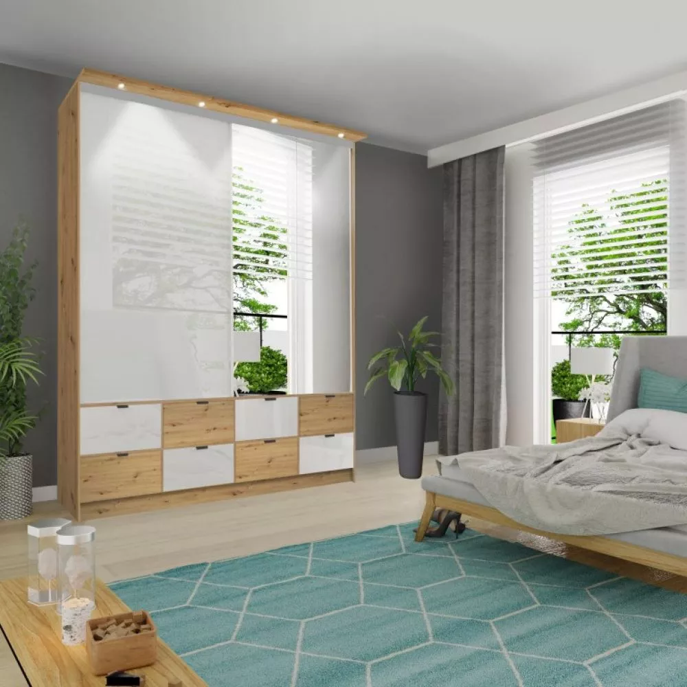 Skapis Malaga ar LED · 200 × 60 × 243 cm