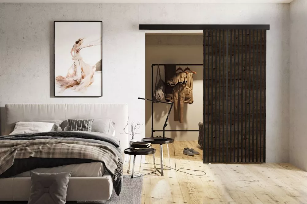 Bīdāmās durvis Belmo · Tumšais osis · 96 × 205 cm