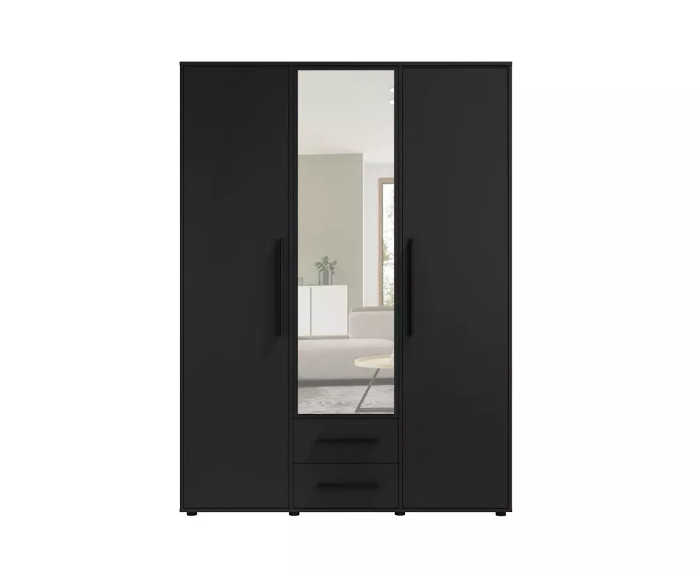 Skapis Maxione MX-12 · Melna · 150 × 59 × 206 cm