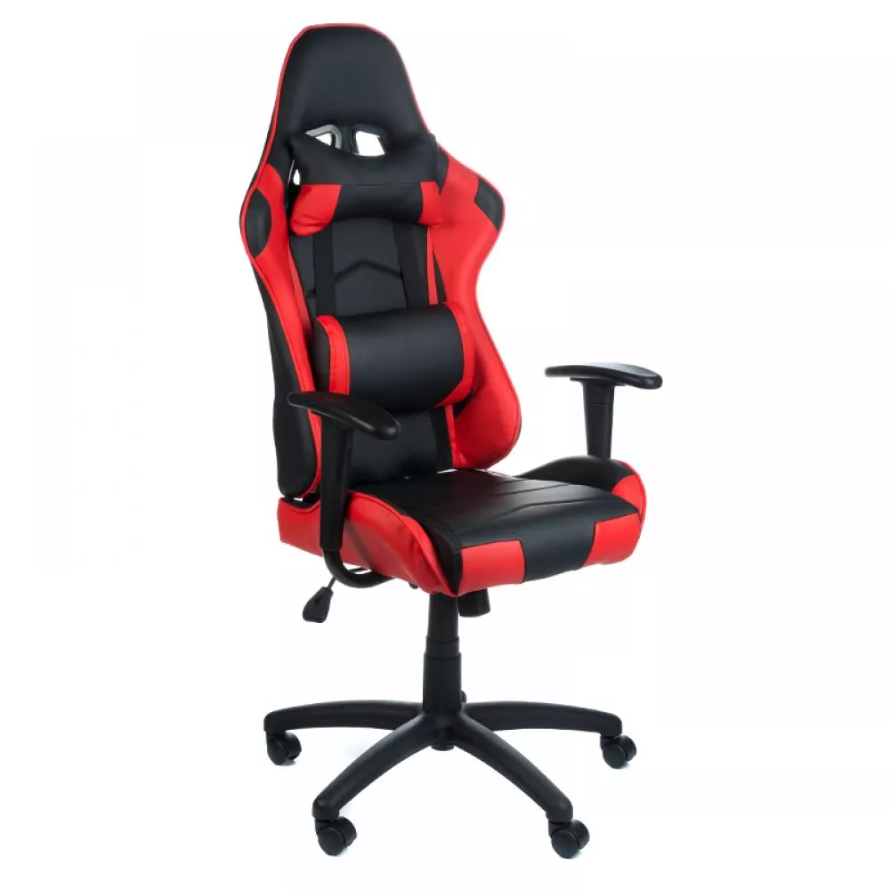 Datorkrēsls BX-3700 · Melns + sarkans · 52 × 48 × 129 cm