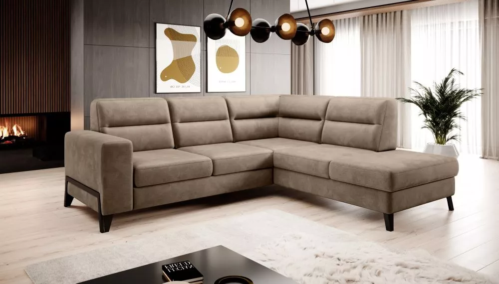 Dīvāns Cassara Lux Standard · Brūns · 237 × 277 × 100 cm