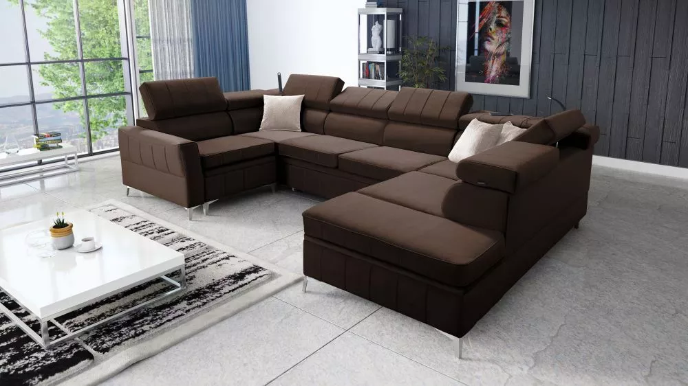 Dīvāns Bartez 5 Standard · Brūns · 218 × 336 × 80 cm