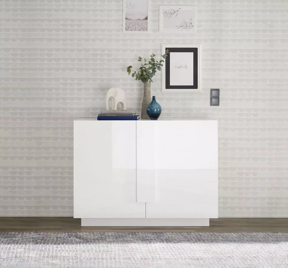 Kumode Jupiter K2D · Balts · 120 × 44 × 90 cm
