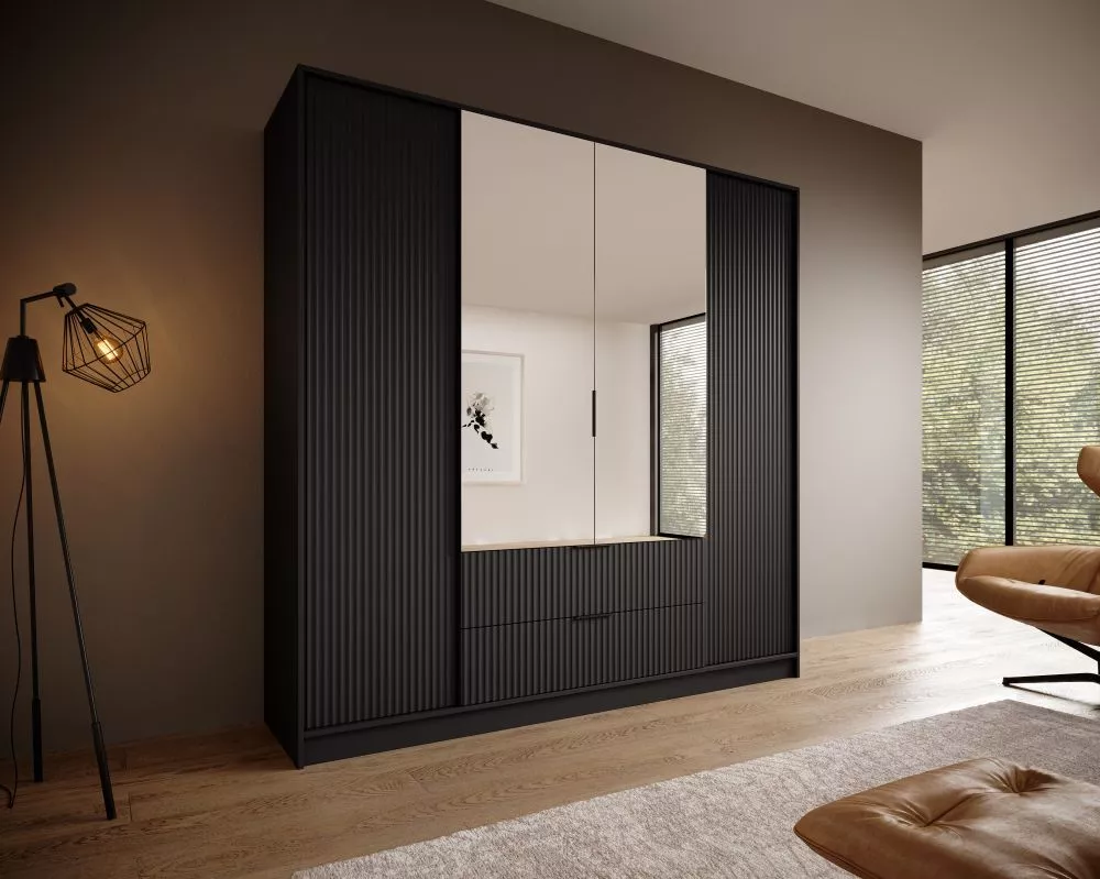 Skapis Norel · Melns · 200 × 51 × 200 cm