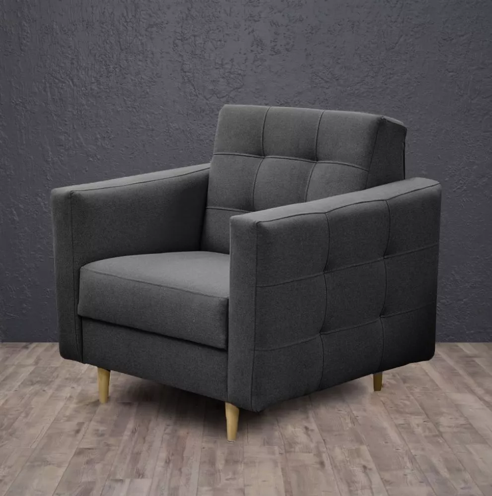 Mīksts krēsls Godivo 1S Standard Sēdvietas dziļums: 59 cm, · Tumši pelēks · 88 × 95 × 90 cm