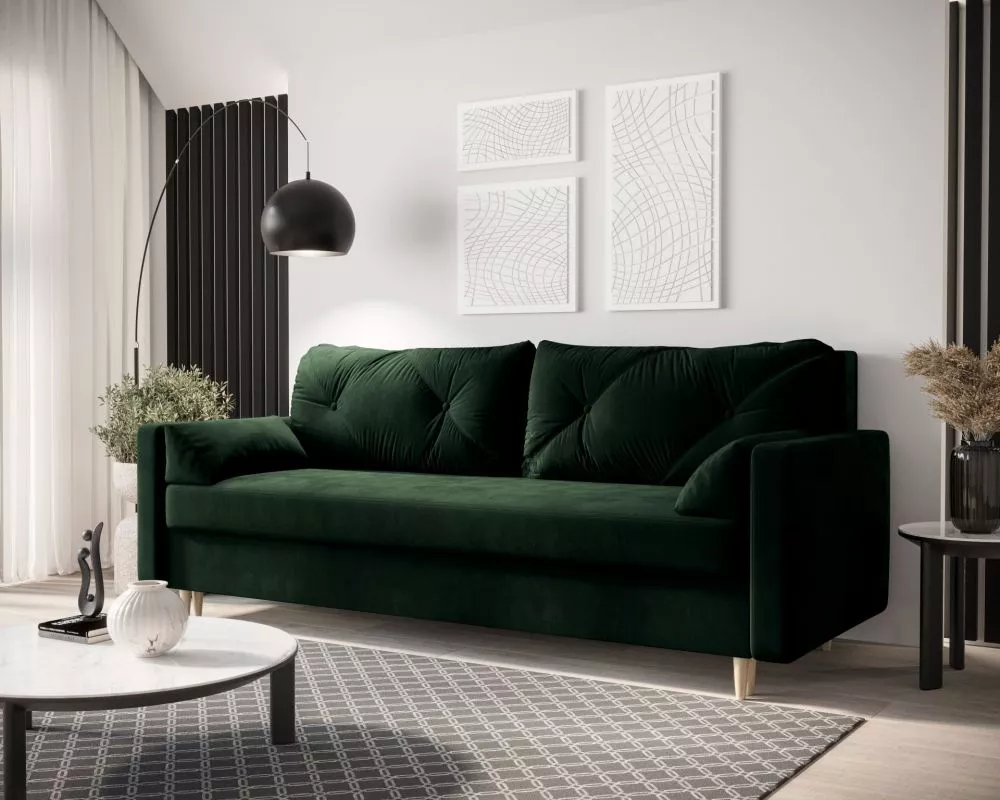 Dīvāns Astra Standard · Zaļš · 87 × 220 × 88 cm