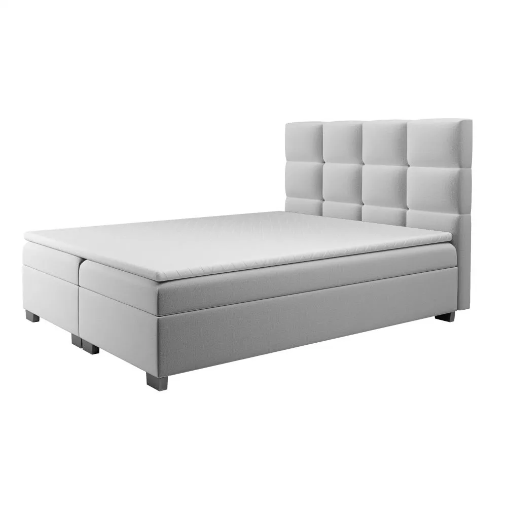 Gulta Kanada standard ar stelāžu Guļamvietas platums: 180 cm, Guļamvietas garums: 200 cm, · Gaiši pelēks · 180 × 213 × 1