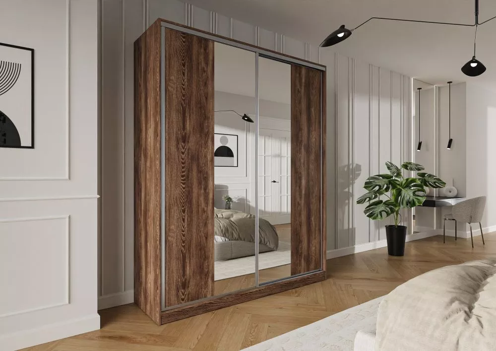 Skapis Trend 5 · Kastanis · 200 × 60 × 245 cm