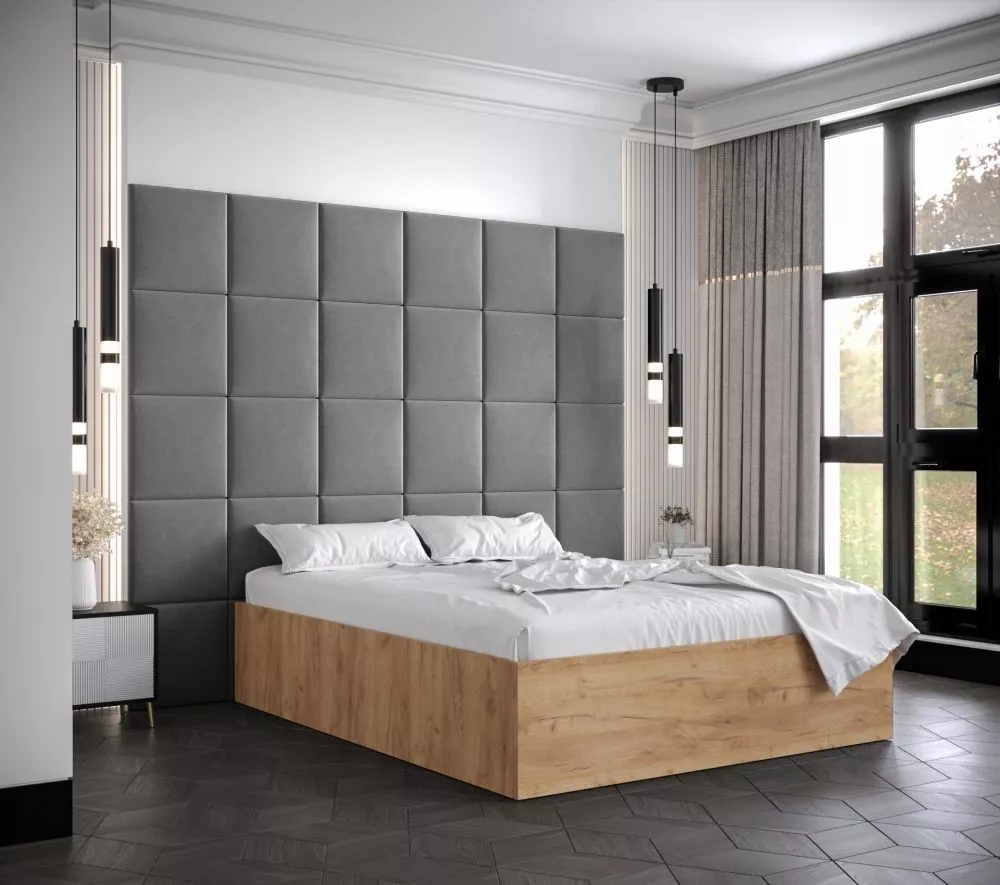 Gulta Bella 3 ar stelāžu Guļamvietas platums: 160 cm, Korpusa krāsa: ozols kraft zelts, Guļamvietas garums: 200 cm, stel