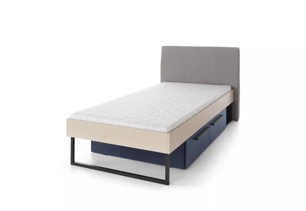 Gulta Sergio SE12/13 ar stelāžu Guļamvietas platums: 90 cm, Korpusa krāsa: bēšs, Guļamvietas garums: 200 cm, · 104 × 211