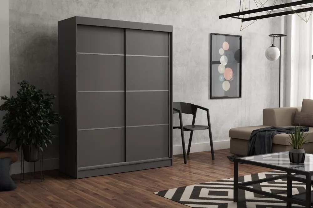 Skapis Rob · Antracīts · 160 × 60 × 215 cm