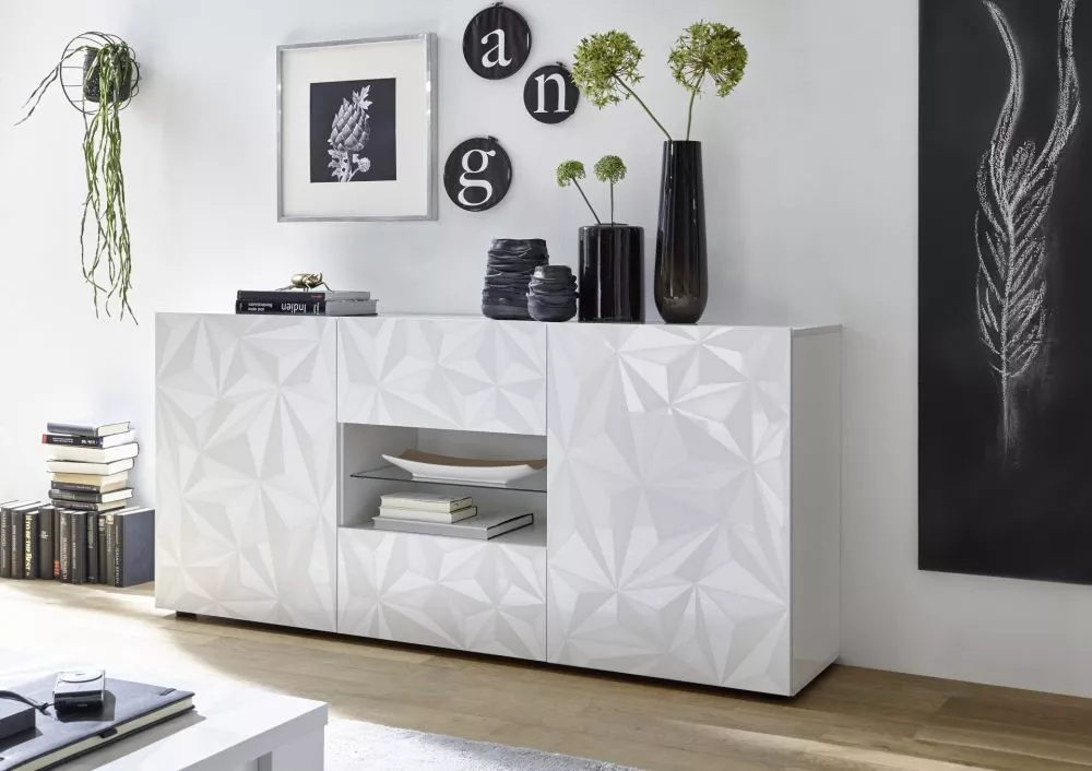 Kumode Prisma 07 · Balts · 181 × 42 × 84 cm