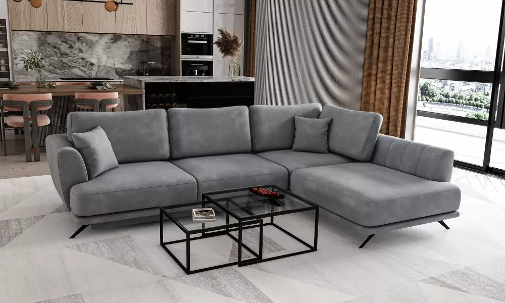 Dīvāns Larde Premium Standard · Pelēks · 178 × 280 × 90 cm