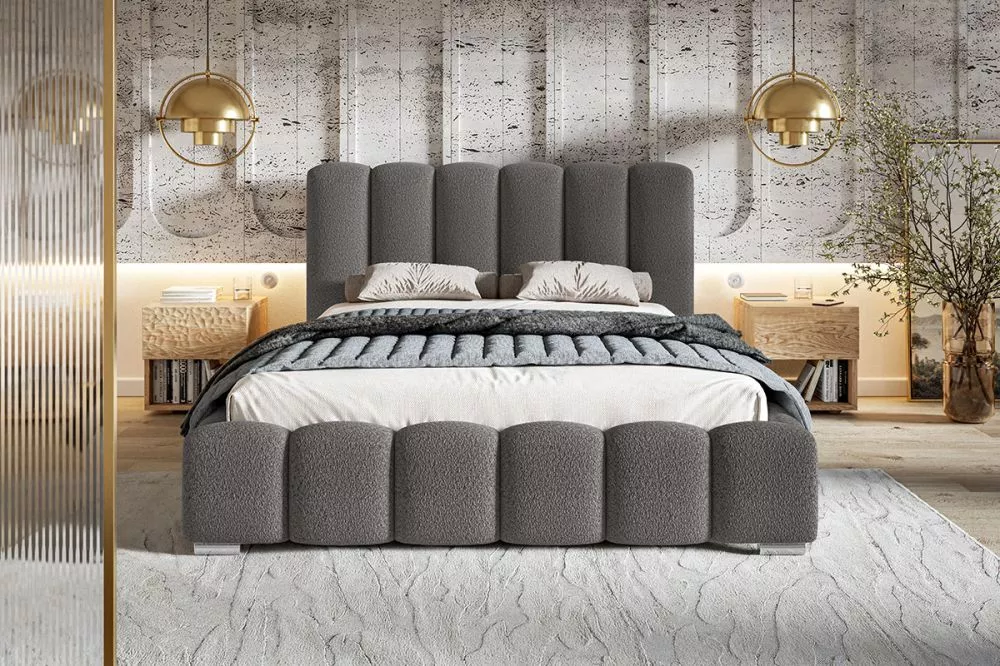 Gulta Bed 18 standard ar stelāžu Guļamvietas platums: 90 cm, Guļamvietas garums: 200 cm, stelāžas tips: koka, · Tumši pe