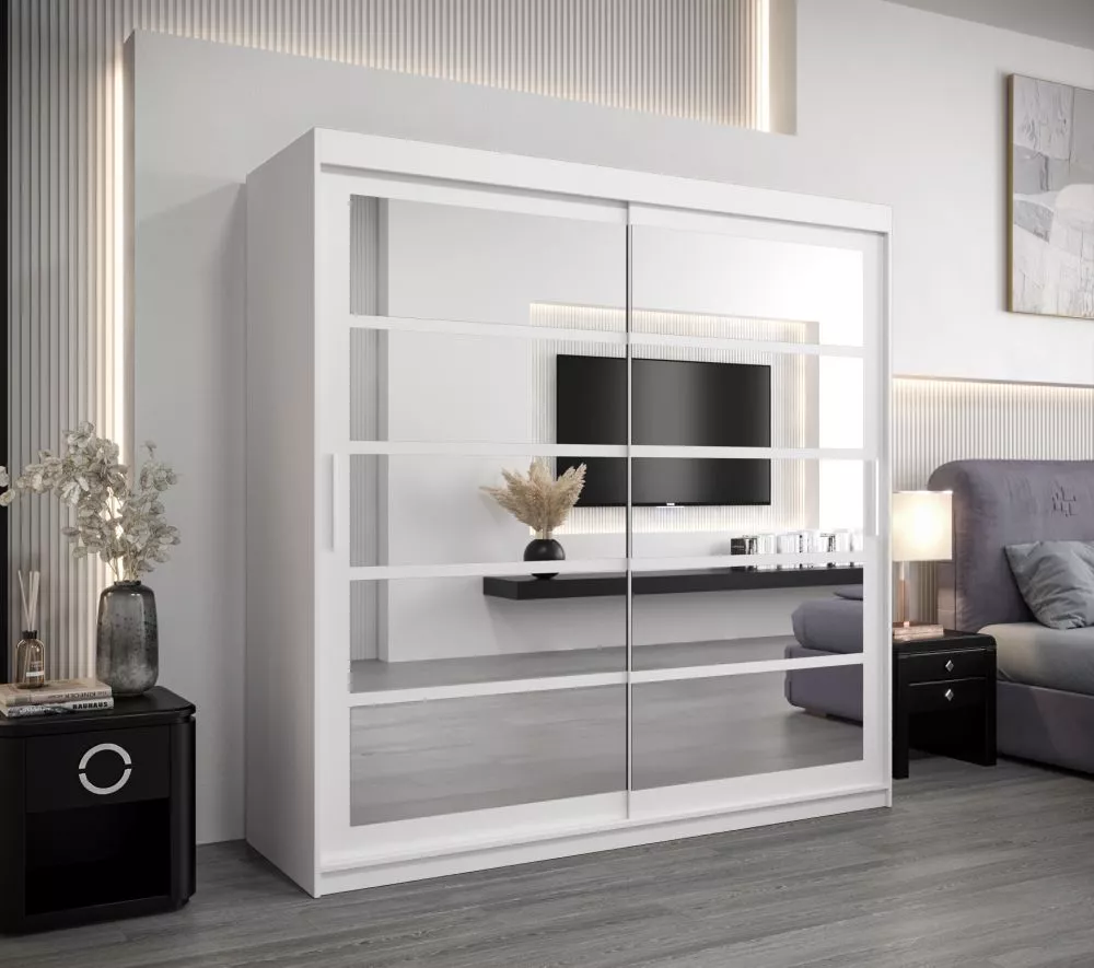 Skapis Roma 2 · Balts · 200 × 62 × 200 cm