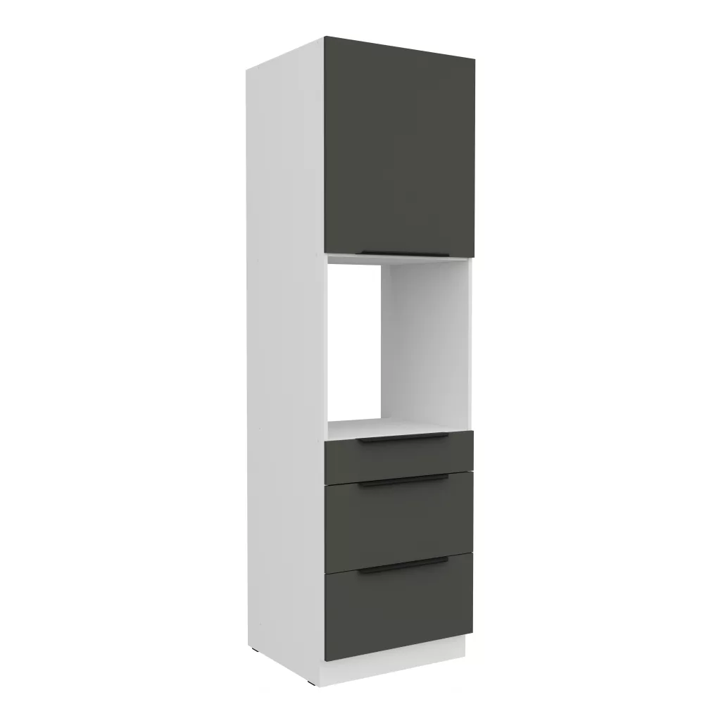 Virtuves skapis Aria Graphite 60 DPS-210 3S1F