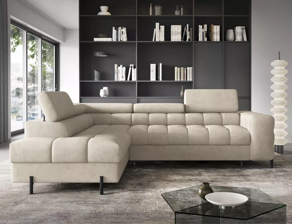 Dīvāns Ferucce Standard · Gaišais krēms · 200 × 276 × 72 cm