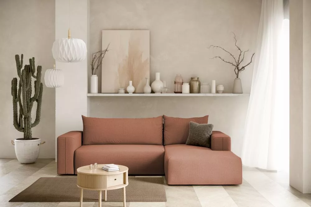 Dīvāns Torretta L standard · Oranžs · 163 × 268 × 72 cm