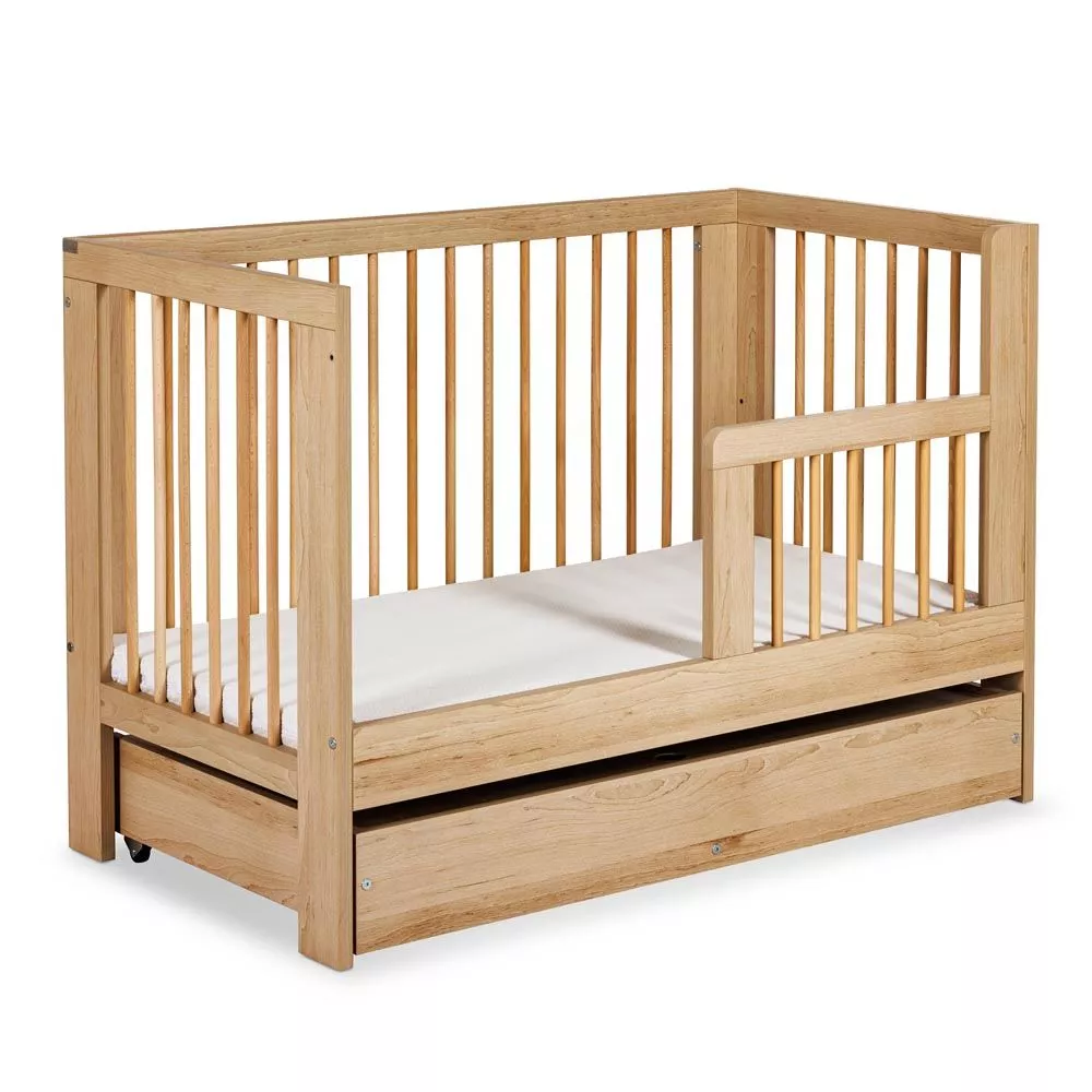 Bērnu gultiņa Olivia 60x120 ar stelāžu Guļamvietas platums: 60 cm, Guļamvietas garums: 120 cm, · Dižskābardis · 66 × 125