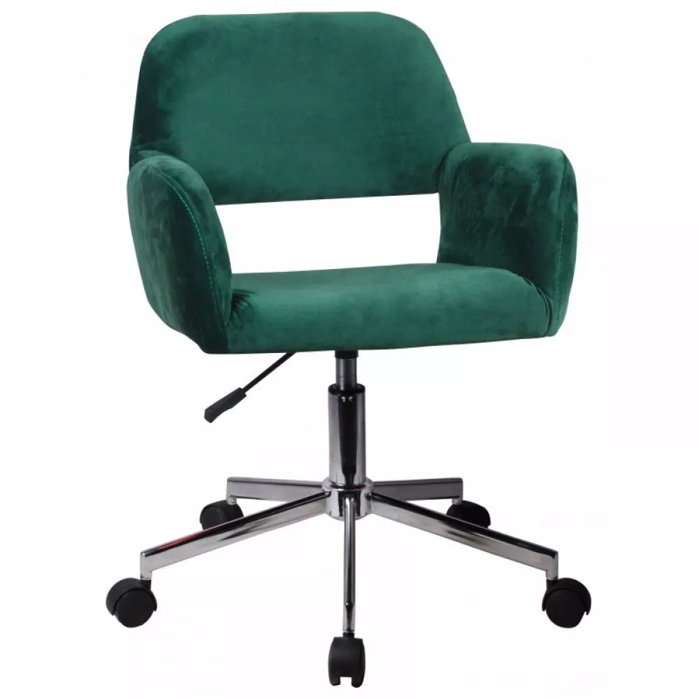 Datorkrēsls FD-22 Welur Sēdvietas platums: 53 cm, · Zaļš · 58 × 60 × 78 cm