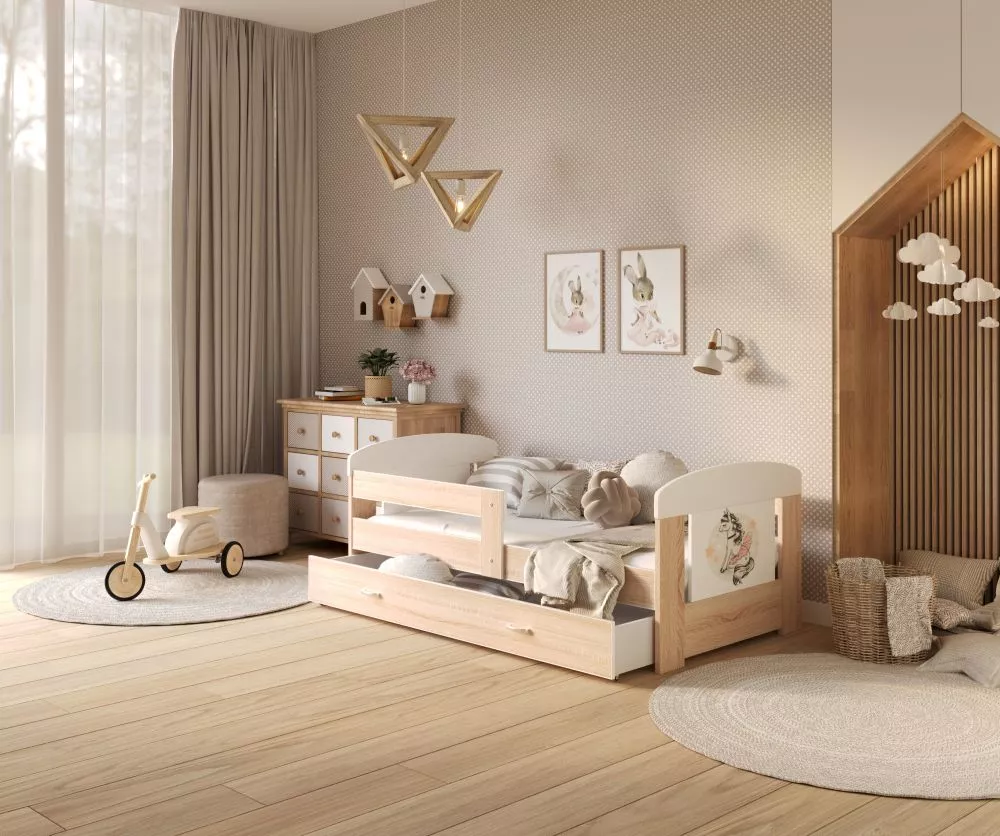 Bērnu gulta Filip Ballet ar stelāžu Guļamvietas platums: 80 cm, Guļamvietas garums: 180 cm, · 85 × 183 × 63 cm