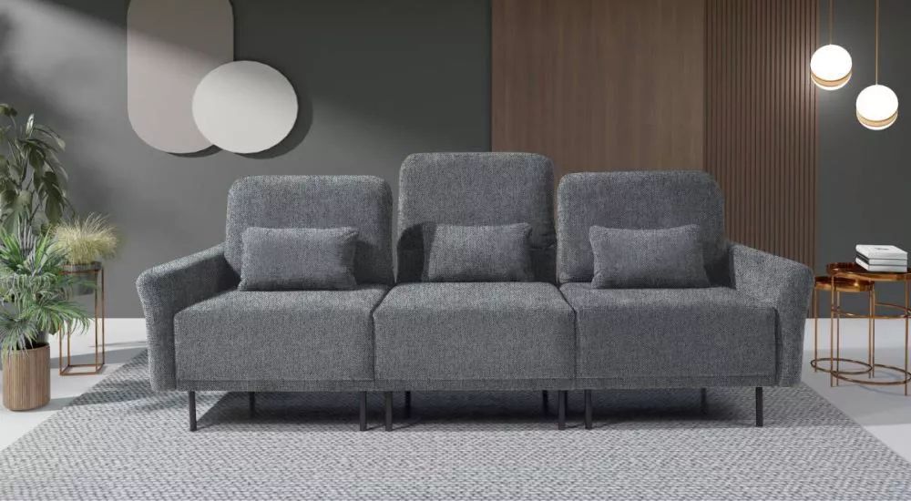 Dīvāns Modulo 3S Standard · Pelēks · 103 × 245 × 90 cm