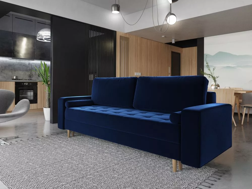 Dīvāns Prima Sofa standard · Zils · 91 × 238 × 90 cm